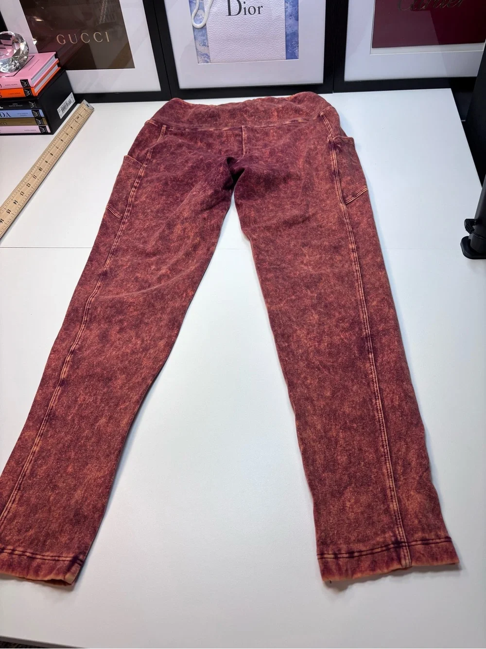 Zenana Rust Mineral-Wash Jeggings Size L